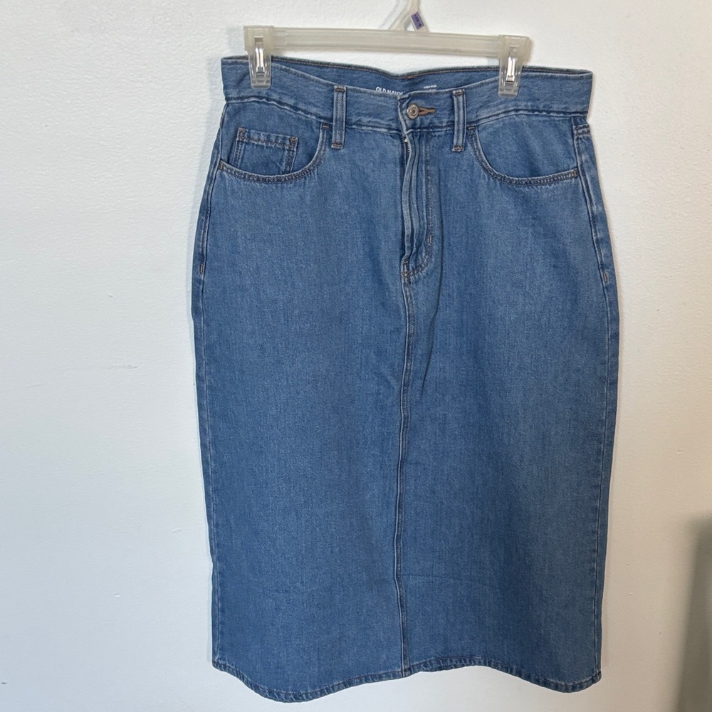 Old Navy Blue Denim Pencil Skirt